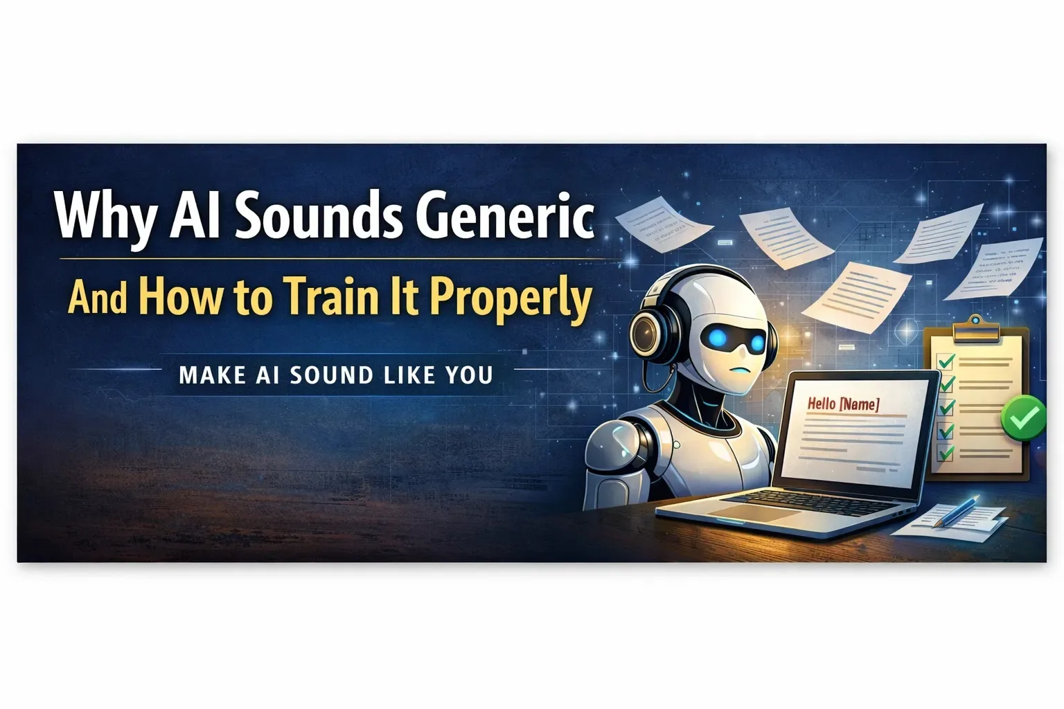 Make AI sound like you, tone of voice AI training